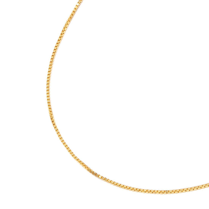 Delicate gold 925 Sterling Silver box chain anklet for women. Minimalist everyday jewellery – Zavya