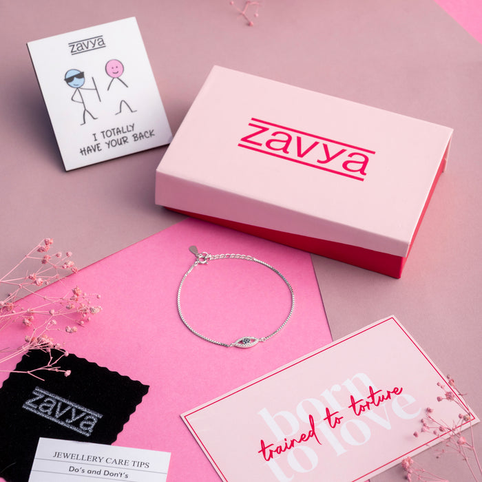 Evil Eye 925 Silver Bracelets Gift Hamper