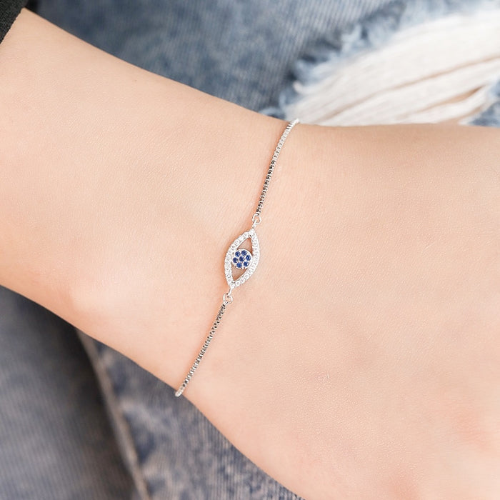 Evil Eye 925 Silver Bracelets Gift Hamper