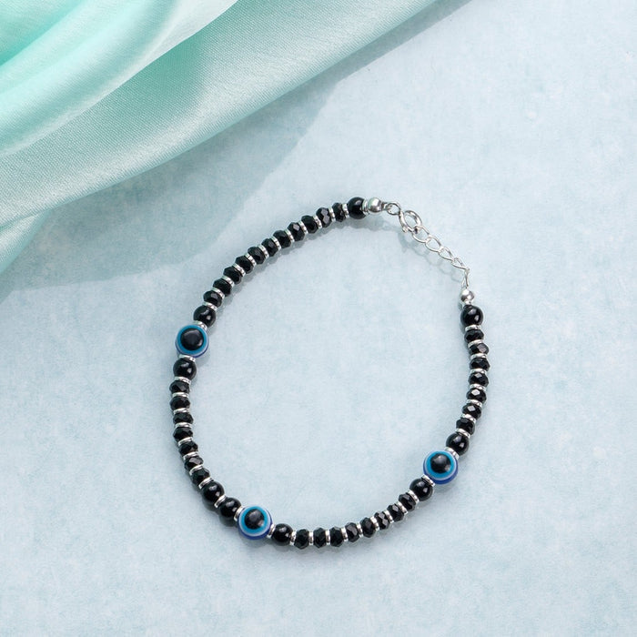 Evil Eye Beaded 925 Sterling Silver Kids Bracelet (Age : 0 - 3 Years)