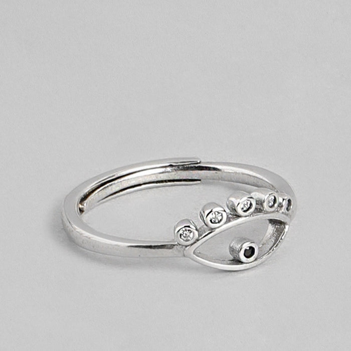 Evil Eye CZ 925 Sterling Silver Ring for Women (Adjustable)