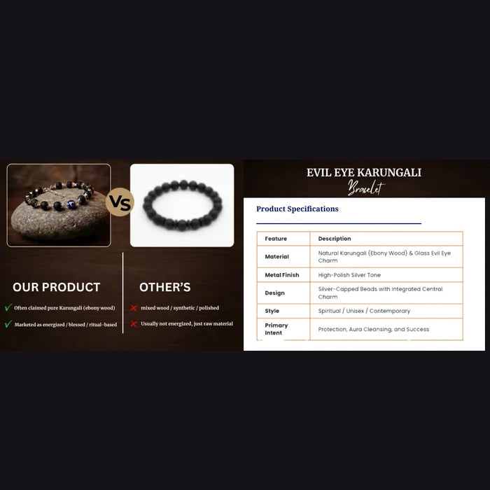 Evil Eye Karungali Bracelet - view 5
