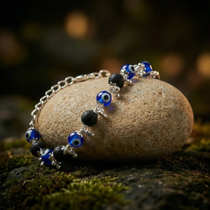 Evil Eye Karungali Floral Bracelet for Women