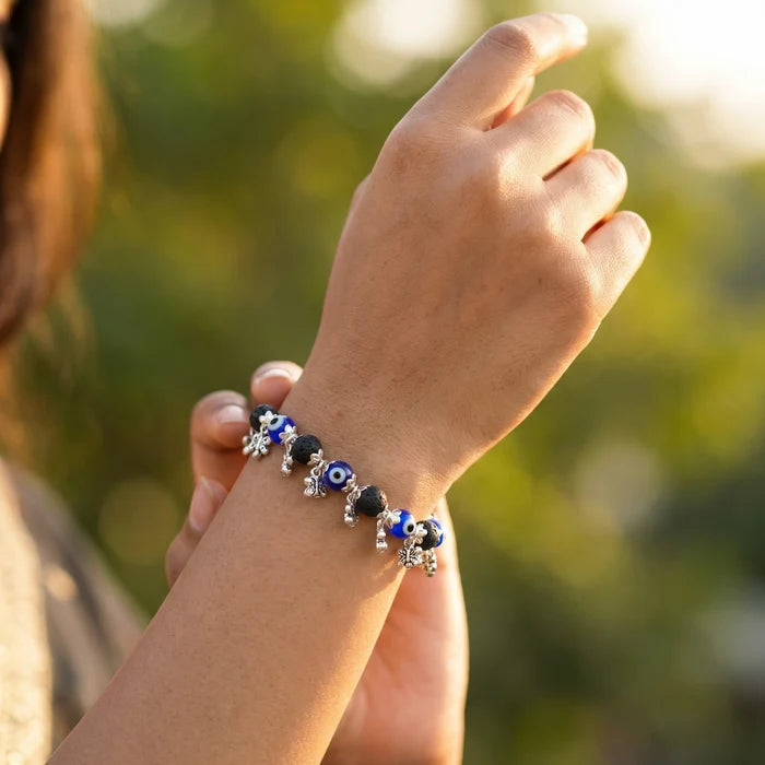 Evil Eye Karungali Floral Bracelet for Women - view 3