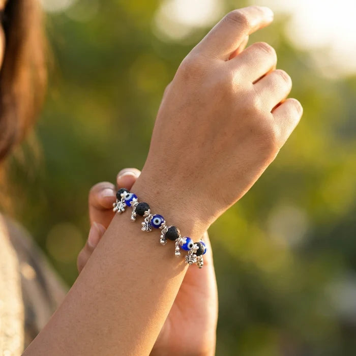 Evil Eye Karungali Floral Bracelet for Women - view 7