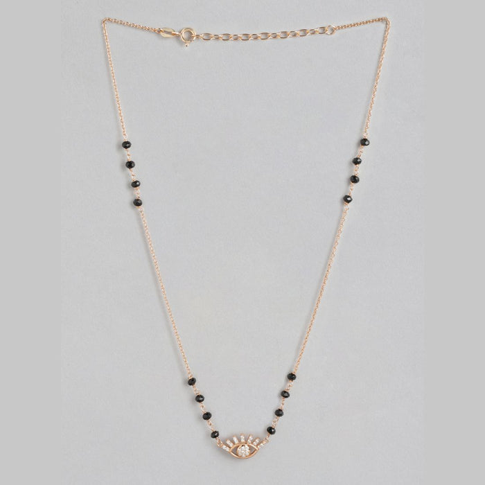 Evil Eye Protection Rose Gold Plated 925 Sterling Silver Mangalsutra