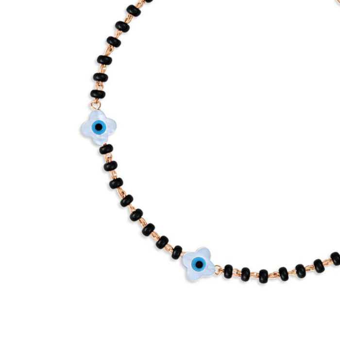 Evil Eye Rose Gold Plated 925 Sterling Silver Bracelet