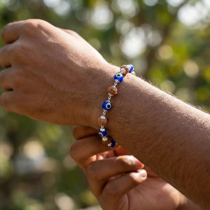 Evil Eye Rudraksha Bracelet for Men - view 3