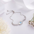 Evil Eye Solitaire Rhodium Plated 925 Sterling Silver Bracelet