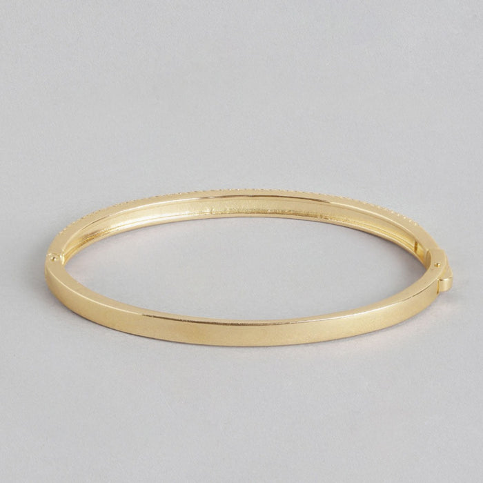 Exquisite 925 Sterling Silver Gold Plated Kada Bracelet
