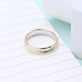 Exquisite Dual Tone Rhodium and Gold Plated 925 Sterling Silver Ring for Him (Adjustable)