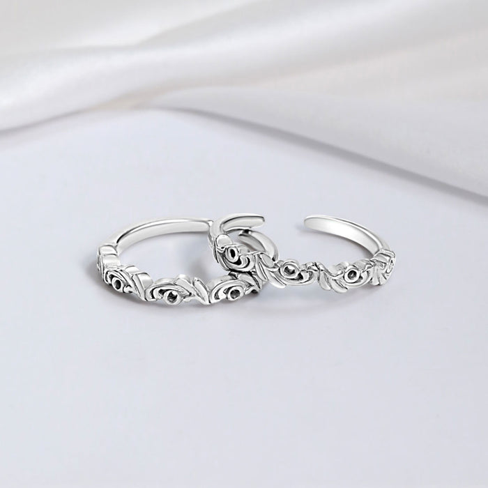 Extravagant Rhodium plated 925 Sterling Silver adjustable Toe ring