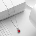 Fiery Passion Rhodium-Plated 925 Sterling Silver Pendant with Chain