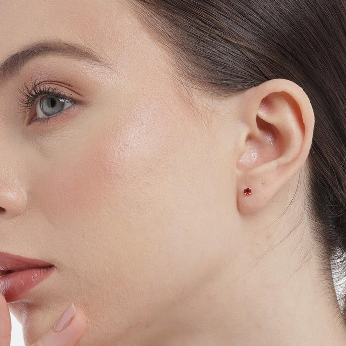 Flaming Passion 925 Sterling Silver Stud Earrings