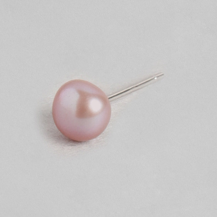 Flamingo Pearl 925 Sterling Silver Stud Earrings