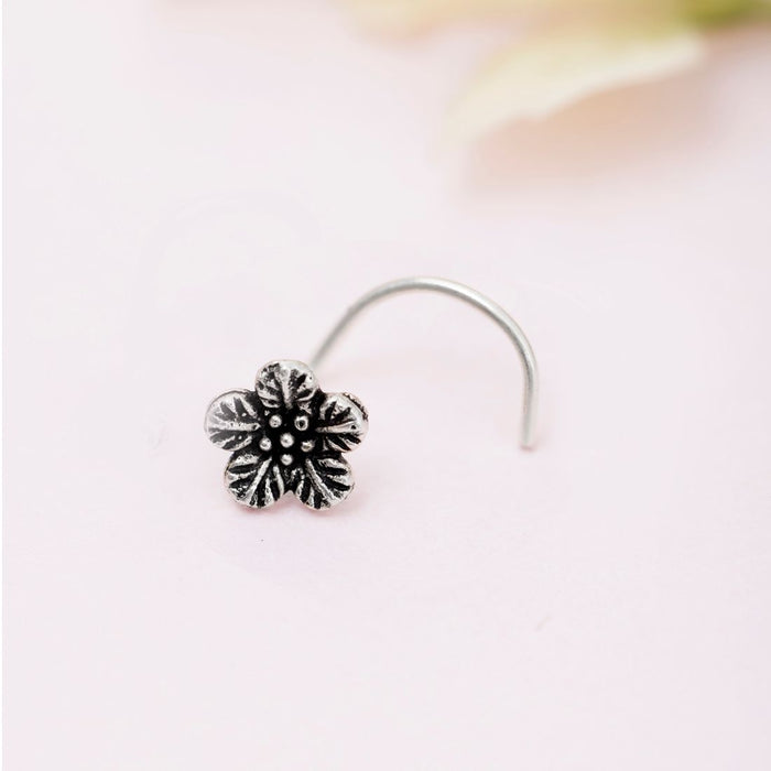 Floral 925 Silver Nose Pin