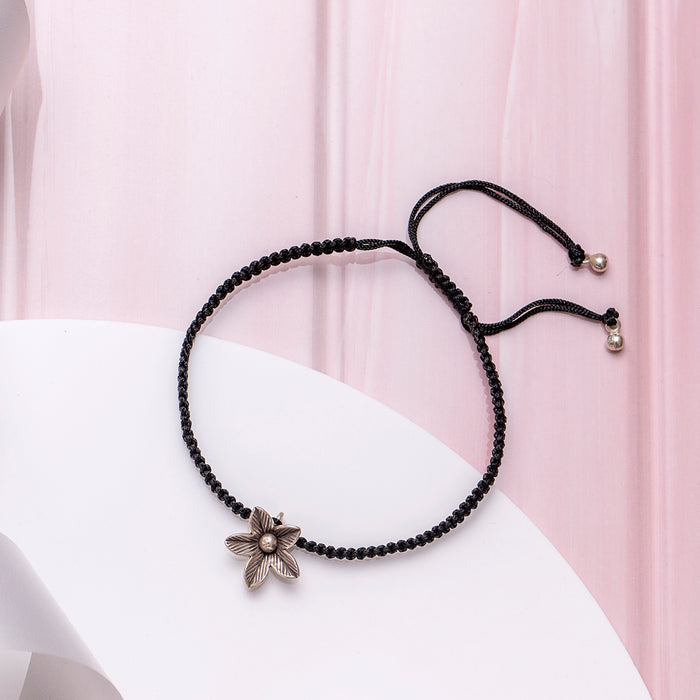Floral 925 Sterling Silver Anklet