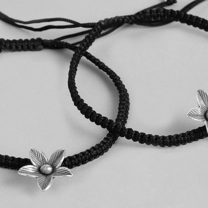 Floral 925 Sterling Silver Anklet