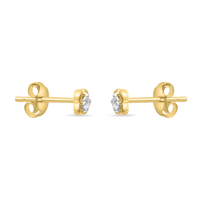 Floral Affection Gold Earrings with Lab-Grown Diamonds