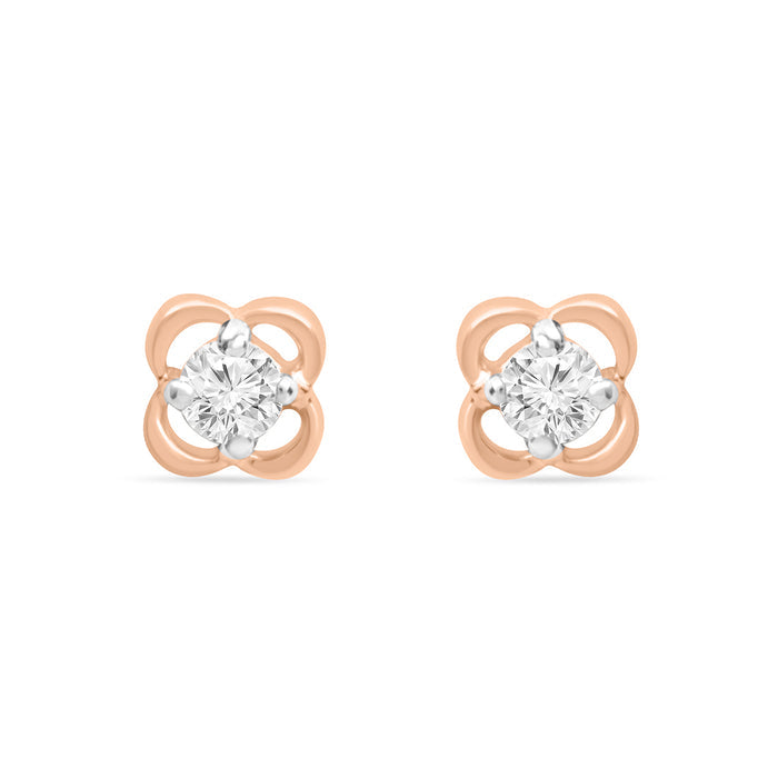Floral Affection Gold Earrings with Lab-Grown Diamonds
