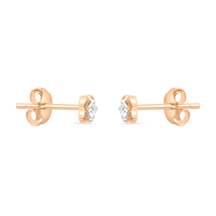 Floral Affection Gold Earrings with Lab-Grown Diamonds