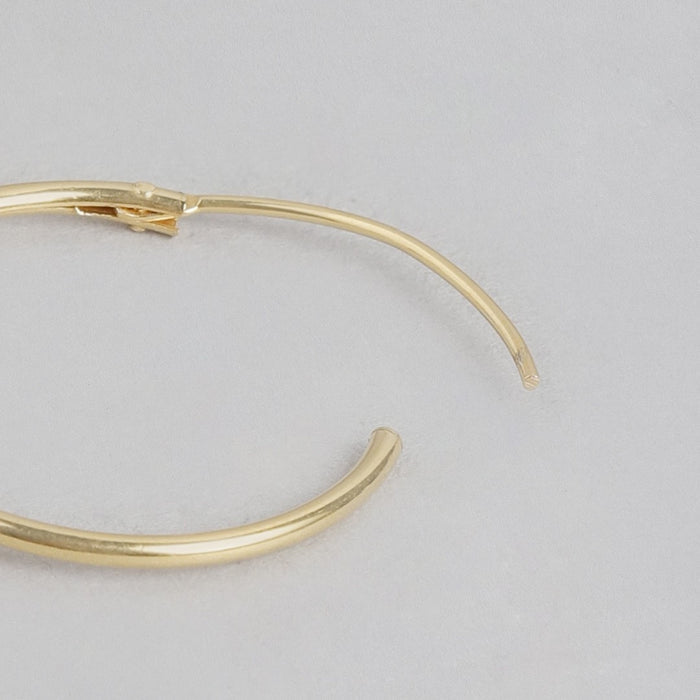 Floral Cascade Gold Plated Sterling Silver Hoop Earrings
