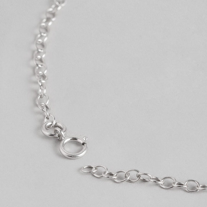 Floral Charm Evil Eye 925 Silver Bracelet