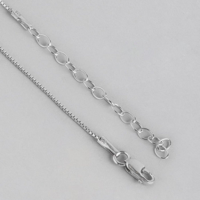 Floral CZ Harmony Dual Tone-Plated 925 Sterling Silver Pendant with Chain