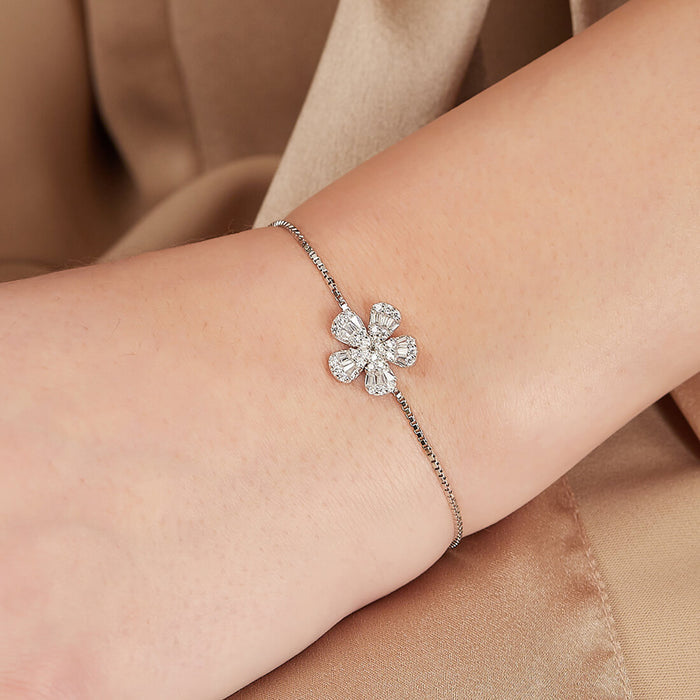 Floral Ecstasy 925 Silver Bracelet