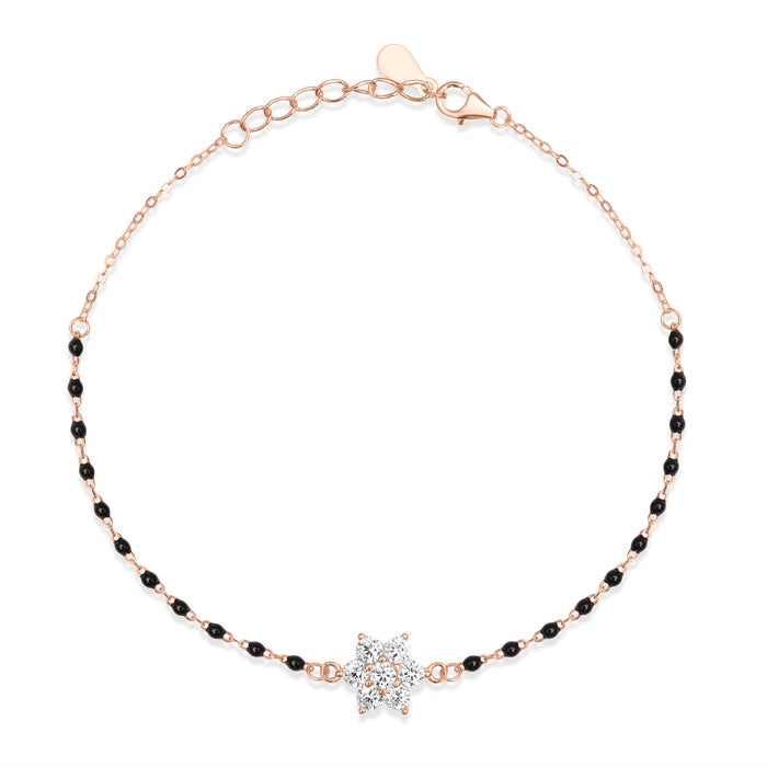 Floral Essence Rose Gold Plated 925 Sterling Silver Bracelet