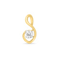 Floral Gold Pendant with Lab-Grown Diamonds without Chain