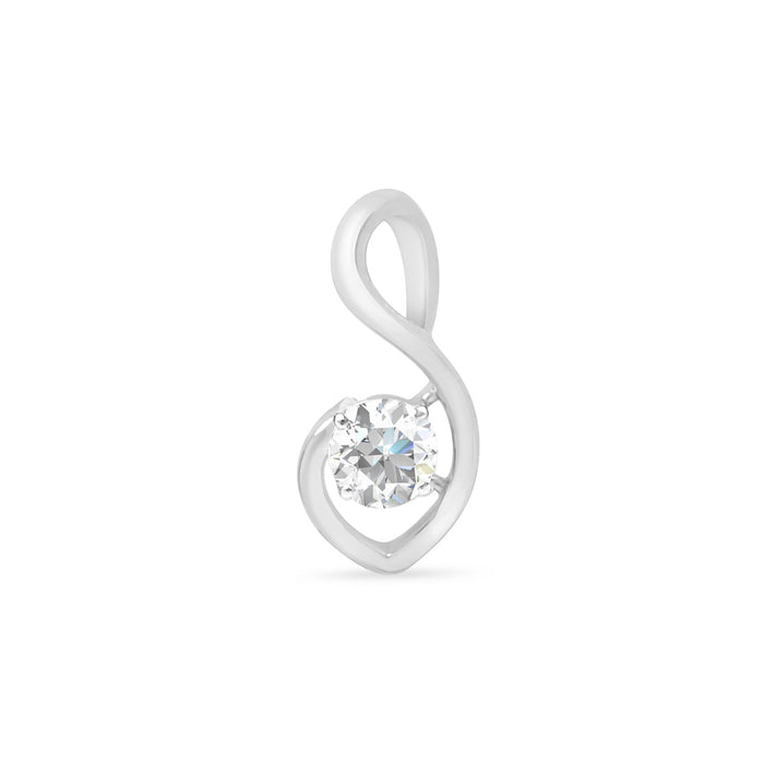Floral Gold Pendant with Lab-Grown Diamonds without Chain