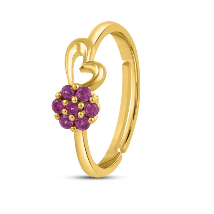 Floral Gold Plated 925 Sterling Silver Ring