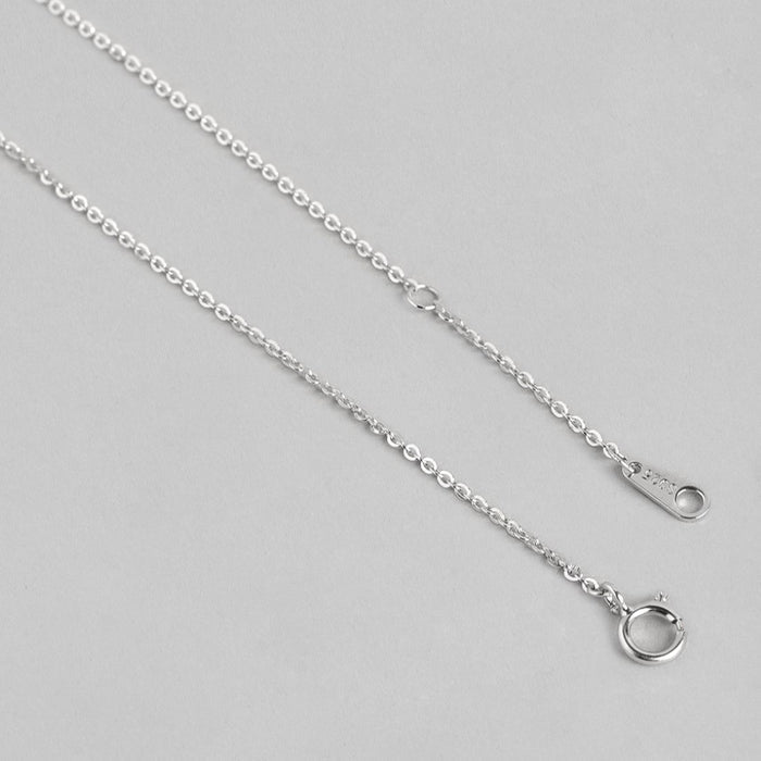 Floral Harmony Elegance Rhodium-Plated 925 Sterling Necklace