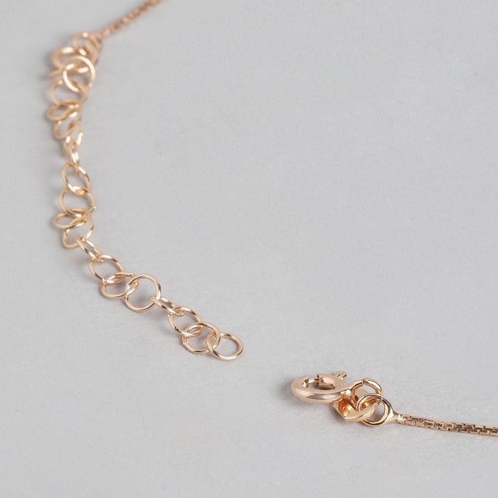 Floral Harmony Rose Gold-Plated CZ & Freshwater Pearl 925 Sterling Silver Pendant with Chain