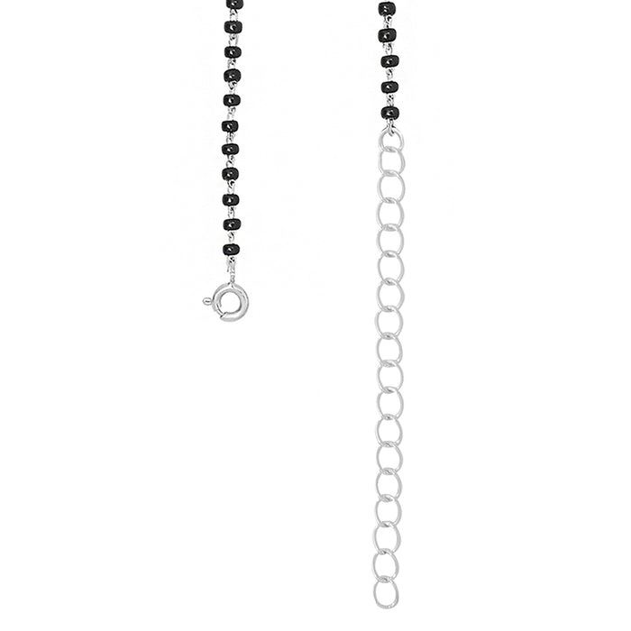 Floral Leaf Style 925 Silver Mangalsutra