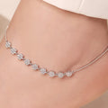 925 Sterling Silver Floral Radiance 925 Sterling Silver Rhodium Plated Flower Anklet for Women – Zavya