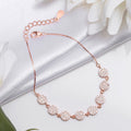 Floral Radiance Rose Gold Plated 925 Sterling Silver Flower Bracelet