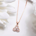 Floral Radiance Rose Gold Plated 925 Sterling Silver Flower Pendant