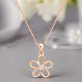 Floral Radiance Rose Gold Plated 925 Sterling Silver Pendant