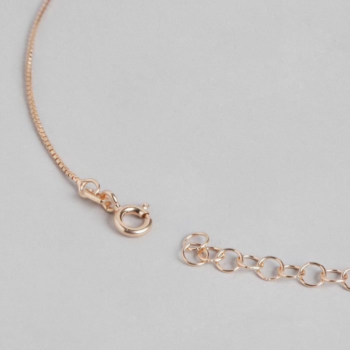 Floral Radiance Rose Gold-Plated Cubic Zirconia 925 Sterling Silver Jewelry Set