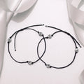 Floral Rhodium Plated 925 Sterling Silver Thread Anklet