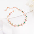 Floral Rose Gold Plated 925 Sterling Silver Bracelet