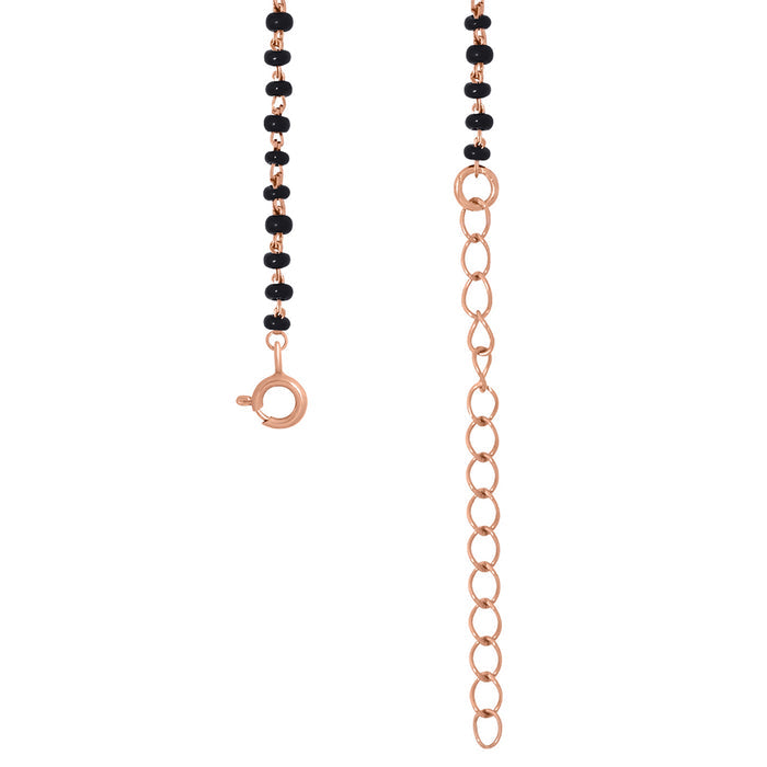Floral Rose Gold Plated 925 Sterling Silver Mangalsutra