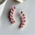 Floral Whirl Rose Gold Plated 925 Sterling Silver Earrings