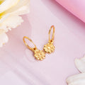Flower Hook n Loop Gold Plated Earring