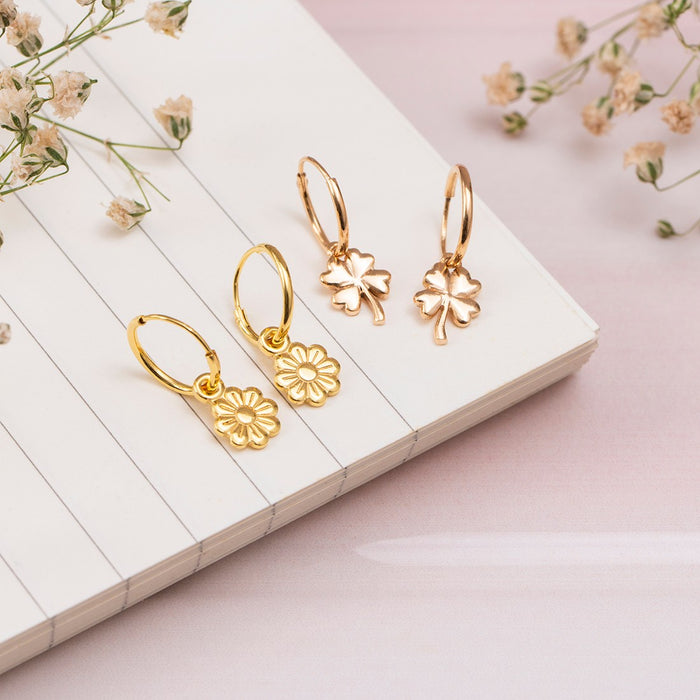 Flower & Leaf 925 Sterling Silver Earring Combo