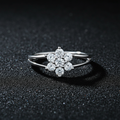 Flower of Fortune Rhodium Plated Ring (Adjustable)