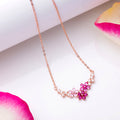 925 Sterling Silver Blossom 925 Sterling Silver Rose Gold-Plated Flower Necklace for Women – Zavya