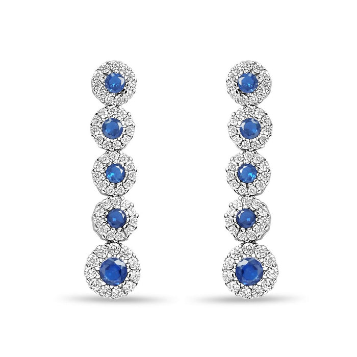 Flowing Elegance Rhodium Plated 925 Sterling Silver Earrings
